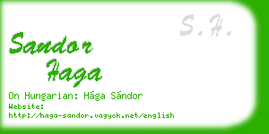 sandor haga business card